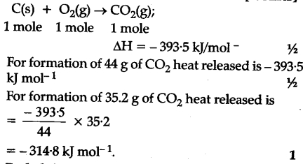 combustion heat enthalpy calculate released carbon kj formation mol chemistry gas