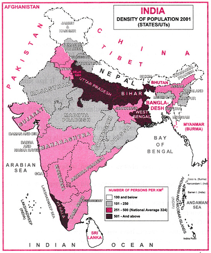 What is density of population 1