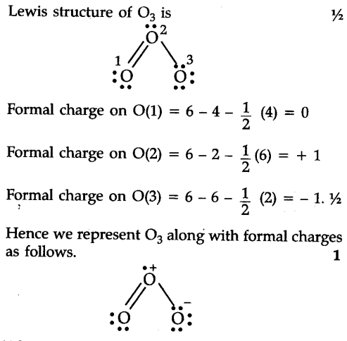 how to calculate the formal charge of o3 element