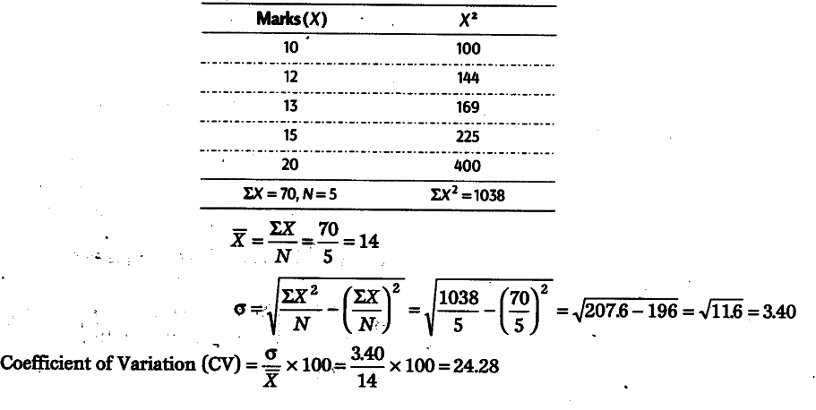 how to calculate standard deviation class 11 economics