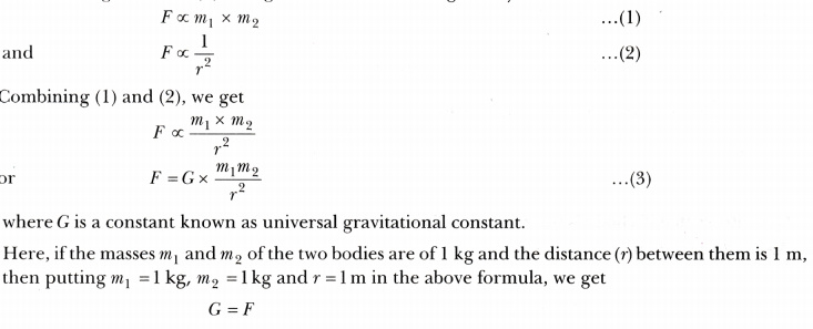 Derive expression for force of attraction between two bodies and then  define gravitational constant - CBSE Class 9 Science - Learn CBSE Forum