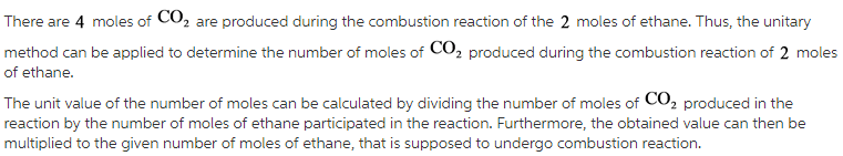 The combustion of ethane C2H6 produces carbon dioxide and steam