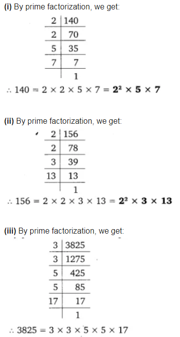 Express Each Number As A Product Of Its Prime Factors I 140 Cbse Class 10 Maths Learn Cbse Forum