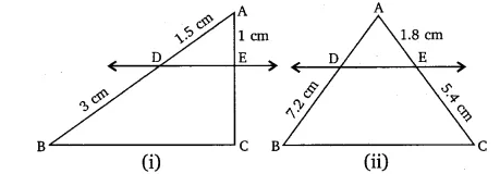 In the given figure (i) and (ii), DE || BC. Find EC in (i) and AD in (ii) -  CBSE Class 10 Maths - Learn CBSE Forum
