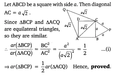 Of equilateral triangle area Area of