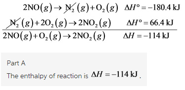 Calculate The Enthalpy Of The Reaction 2no G O2 G 2no2 G Home Work Help Learn Cbse Forum