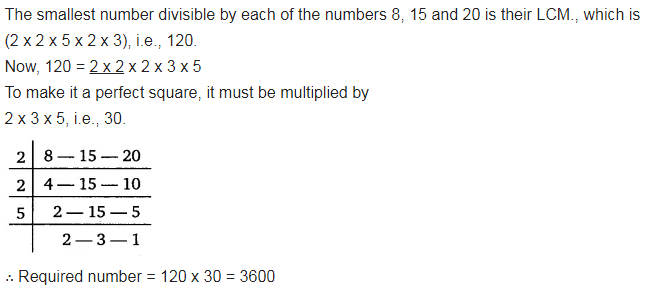 Find The Smallest Square Number That Is Divisible By Each Of The 
