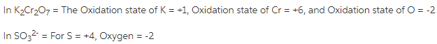 What is the oxidation state of each element in K2Cr2O7