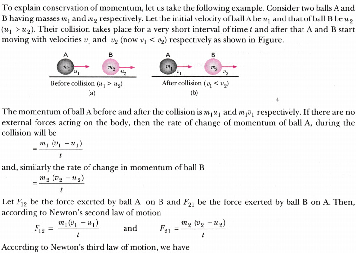 law of conservation of momentum formula