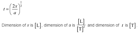 Which Of The Following Equations Are Dimensionally Consistent A X Vt B C T 2x A 1 2 Home Work Help Learn Cbse Forum