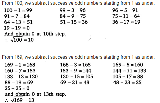 find-the-square-roots-of-100-and-169-hy-the-method-of-repeated
