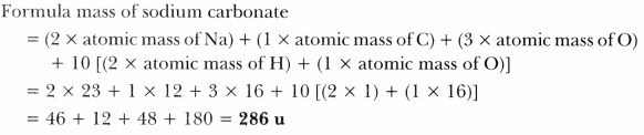 Calculate The Formula Mass Of Sodium Carbonate Na2CO3 10H2O CBSE 