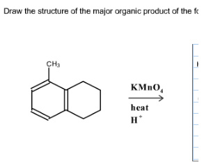 draw the structure of the aromatic product from the following reaction kmno4