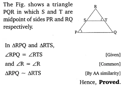 S And T Are Points On Sides Pr And Qr Of Pqr Such That P Rts Cbse Class 10 Maths Learn Cbse Forum