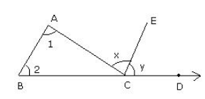 State And Prove The Exterior Angle Property Of A Triangle