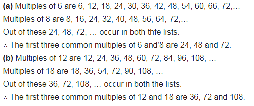 find the first three common multiples of 35 and 6