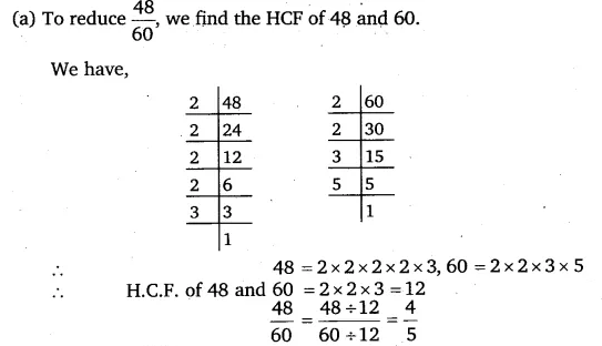 Reduce The Following Fractions To Simplest Form CBSE Class 6 Maths 