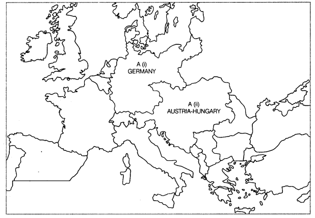 Locate and label two places in the following map of Europe in 1914 ...