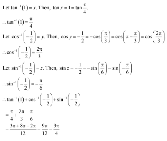 Find The Principal Values Of Tan 1 1 Cos 1 1 2 Sin 1 1 2 Cbse Class 12 Maths Learn Cbse Forum